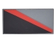 Part No: 87079pb0343R  Name: Tile 2 x 4 with Black Triangle Lower Left and Red Diagonal Stripe Pattern
