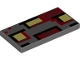 Part No: 87079pb0742  Name: Tile 2 x 4 with Pixelated Black, Bright Light Yellow, Dark Red and Red Pattern (Minecraft Redstone Monstrosity Face)