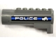 Part No: 87944pb05  Name: Air Blast Launcher Receiver (Racers) with Black and Blue Stripes, 'POLICE' and Bulldog Pattern on Both Sides (Stickers) - Set 8221