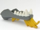 Part No: 93072pb03  Name: Dragon Head (Ninjago) Jaw Lower with White Teeth and Yellow Spines Pattern