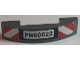 Part No: 93273pb050  Name: Slope, Curved 4 x 1 x 2/3 Double with 'PN60022' and Red and White Danger Stripes Pattern (Sticker) - Set 60022