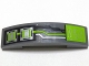Part No: 93273pb084  Name: Slope, Curved 4 x 1 x 2/3 Double with Lime, Silver and Black Circuitry and Microchips Pattern (Sticker) - Set 70165
