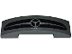 Part No: 93273pb114  Name: Slope, Curved 4 x 1 x 2/3 Double with Mercedes-Benz Logo on Silver, Black and Dark Bluish Gray Car Grille Pattern (Sticker) - Set 75877