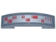 Part No: 93273pb237  Name: Slope, Curved 4 x 1 x 2/3 Double with Silver Control Panel with Red Lines and Squares Indicator Lights Pattern (Sticker) - Set 75419