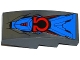 Lot ID: 246558768  Part No: 93606pb035  Name: Slope, Curved 4 x 2 with Armor Plates and Red Omega Pattern (Sticker) - Set 76028