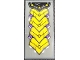 Part No: 93606pb213  Name: Slope, Curved 4 x 2 with Gold Armor Plates, Spikes and Dark Purple Highlights Pattern (Sticker) - Set 71772