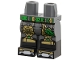 Part No: 970c00pb1899  Name: Hips and Legs with Molded Black Lower Legs / Boots, Bright Green Belt, Gold Armor Pattern