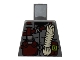 Lot ID: 368181388  Part No: 973pb0177  Name: Torso Dino Vest with Dark Red Harness, Canteen, White Rope Pattern