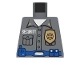 Part No: 973pb0277  Name: Torso Security Guard, Gold Badge, Dark Blue Belt with Radio Pattern