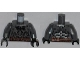 Part No: 973pb1344c01  Name: Torso Batman Logo with Body Armor and Copper Belt Pattern / Dark Bluish Gray Arms / Black Hands