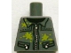 Lot ID: 269800940  Part No: 973pb1405  Name: Torso Silver Zipper and Lime Paint Splotches Pattern