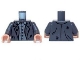 Lot ID: 362783900  Part No: 973pb1459c01  Name: Torso Jacket Tattered with Light Bluish Gray Shirt with Buttons Pattern / Dark Bluish Gray Arms / Light Nougat Hands