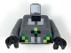 Part No: 973pb3300c01  Name: Torso Black, Silver, Light Bluish Gray, Lime, and Green Pixelated Armor Pattern / Dark Bluish Gray Arms / Black Hands