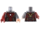 Part No: 973pb5039c01  Name: Torso Armor with White Circle and Dark Red and Gold Plates (Partial Mark 43) Pattern / Dark Bluish Gray Arm and Light Nougat Hand Left / Dark Red Arm and Hand Right