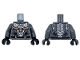 Part No: 973pb5473c01  Name: Torso Armor with Silver and Black Panels and Belt and Dark Red and Gold Straps Pattern / Dark Bluish Gray Arms / Black Hands
