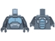 Part No: 973pb6500c01  Name: Torso Metallic Light Blue and Silver Armor Panels and Stripes and Dark Silver and Black Trim Pattern / Pearl Dark Gray Arms / Pearl Dark Gray Hands