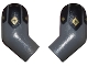 Lot ID: 403085480  Part No: 981982pb348  Name: Arm, (Matching Left and Right) Pair with Black Armor and Gold Diamonds Pattern