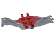 Part No: bb1308c03  Name: Dinosaur Body Pteranodon, 4 Studs, 6 Clips with Fixed Dark Red Top