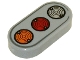 Part No: 1126pb001  Name: Tile, Round 1 x 2 Oval with Orange, Red, and Silver Lights Pattern