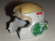 Part No: 11538pb04  Name: Minifigure, Headgear Helmet SW Rebel with Dark Tan, Gold and Green A-wing Pilot Pattern