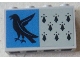 Part No: 14718pb016  Name: Panel 1 x 4 x 2 with Side Supports - Hollow Studs with 8 Black Spires and Eagle on Blue Background Pattern (Sticker) - Set 75956