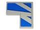 Part No: 14719pb008R  Name: Tile 2 x 2 Corner with Blue Stripes and Triangles Pattern Model Right Side (Sticker) - Set 76917