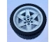 Part No: 15038c04  Name: Wheel 56mm D. x 34mm Technic Racing Medium, 6 Pin Holes with Black Tire 68.8 x 36 ZR (15038 / 44771)
