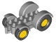 Part No: 15313c01  Name: Duplo Car Base 2 x 6 Tractor with Mudguards and Yellow Wheels with Black Tires