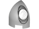 Part No: 1871pb001R  Name: Slope, Curved 1 x 1 x 1 1/3 Corner Round with White and Silver Headlight Pattern Model Right Side