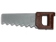 Part No: 18983pb01  Name: Minifigure, Utensil Tool Saw with Reddish Brown Handle Pattern