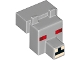Part No: 20308pb02  Name: Creature Head Pixelated with Muzzle and Red Eyes Pattern (Minecraft Wolf)