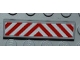 Part No: 2431pb0185  Name: Tile 1 x 4 with Red and White Chevron Danger Stripes Thin Pattern (Sticker) - Set 4645