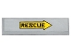 Part No: 2431pb0348R  Name: Tile 1 x 4 with Yellow Arrow with 'RESCUE' Pointing Right Pattern (Sticker) - Set 70815