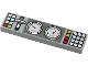 Lego part: Tile 1 x 4 with 2 Gauges, Lever and White, Red and Yellow Buttons Pattern