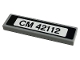 Part No: 2431pb0696 Name: Tile 1 x 4 with 'CM 42112' Pattern (Sticker) - Set 42112 Part No: 2431pb0696 Name: Tile 1 x 4 with 'CM 42112' Pattern (Sticker) - Set 42112