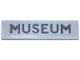 Part No: 2431pb0896 Name: Tile 1 x 4 with Dark Bluish Gray 'MUSEUM' Pattern (Sticker) - Set 76271 Part No: 2431pb0896 Name: Tile 1 x 4 with Dark Bluish Gray 'MUSEUM' Pattern (Sticker) - Set 76271