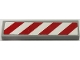 Part No: 2431pb405R  Name: Tile 1 x 4 with Red and White Danger Stripes Thick (White Corners) Pattern Right (Sticker) - Sets 60111 / 60116