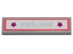 Part No: 2431pb621  Name: Tile 1 x 4 with Alien Characters, Magenta Stars and Coral Outline Pattern (Sticker) - Set 70828