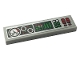 Part No: 2431pb678  Name: Tile 1 x 4 with Control Panel with Green, Red and White Buttons and Gauges Pattern (Sticker) - Set 42108