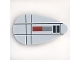 Part No: 2586px15  Name: Minifigure, Shield Ovoid with SW Red, Gray, and Black Lines Pattern