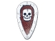 Part No: 2586px17  Name: Minifigure, Shield Ovoid with Skull on Dark Red Background Pattern