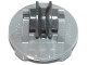 Lego part: Plate, Round 2 x 2 Thin with Wheel Holder with Dark Bluish Gray Pulley Wheel (2655 / 3464)