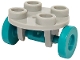 Part No: 2655c08  Name: Plate, Round 2 x 2 Thin with Wheel Holder with Dark Turquoise Wheels (2655 / 2496)