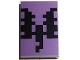Part No: 26603pb304  Name: Tile 2 x 3 with Pixelated Black Dragon on Medium Lavender Background Pattern (Minecraft End Warrior Shield)