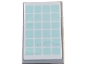 Lego part: Tile 2 x 3 with Light Aqua Solar Panel on White Background Pattern (Sticker) - Set 41679