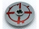 Part No: 2958pb082  Name: Technic, Disk 3 x 3 with Red Circle and Cross Pattern (Sticker) - Set 75977