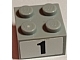 Part No: 3003pb029  Name: Brick 2 x 2 with Black  '1' Narrow Bold Font Pattern (Sticker) - Sets 8896 / 8898