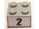 Part No: 3003pb082  Name: Brick 2 x 2 with Black  '2' Narrow Bold Font Pattern (Sticker) - Set 8896