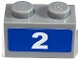 Part No: 3004pb079  Name: Brick 1 x 2 with White '2' on Blue Background Pattern (Sticker) - Set 7641