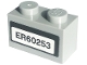 Part No: 3004pb202  Name: Brick 1 x 2 with 'ER60253' Pattern (Sticker) - Set 60253